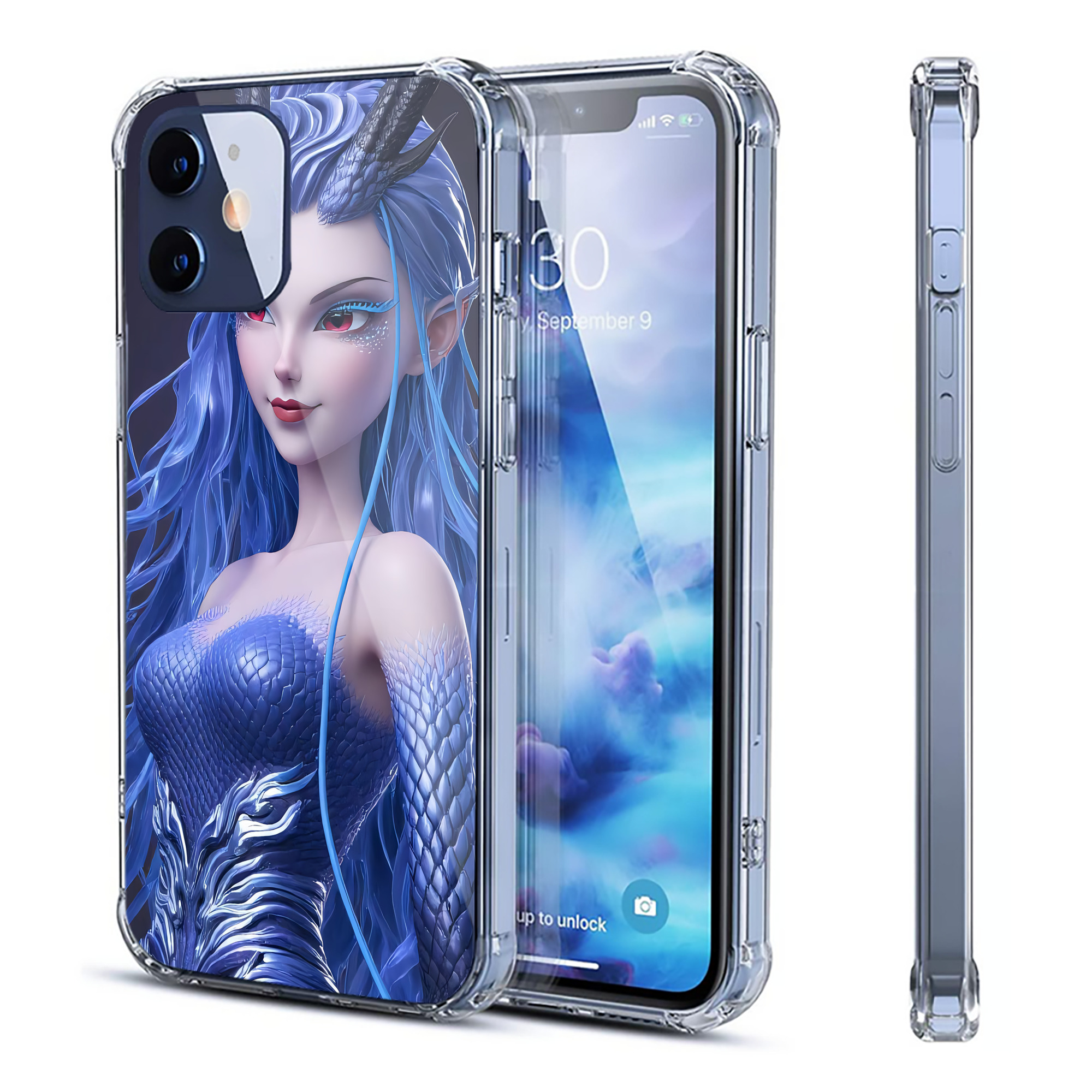 （画像用） Ne Zha 2 ナタ 魔童の大暴れ 【iPhone 12シリーズ対応】透明スマホケース（クリアソフトケース）